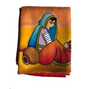 Hand Painted Bishnupuri Pure Silk