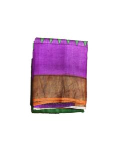 Block Printed Zari Tussar Saree