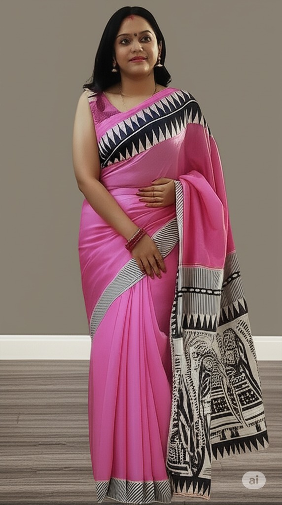 Printed Tussar Silk