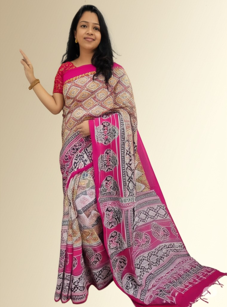 Cotton Chanderi Ajrak Print