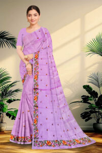 Embroidery Semi Silk Sarees