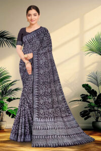 Screen printed Tussar