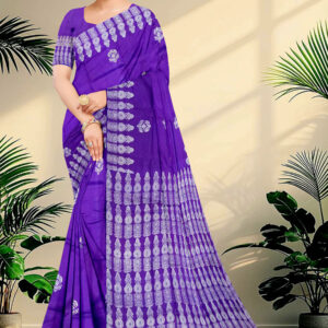 Hand block printed Katan Pure Silk