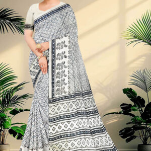 Hand block printed Pure Silk