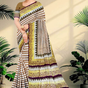 Hand block printed Pure Silk